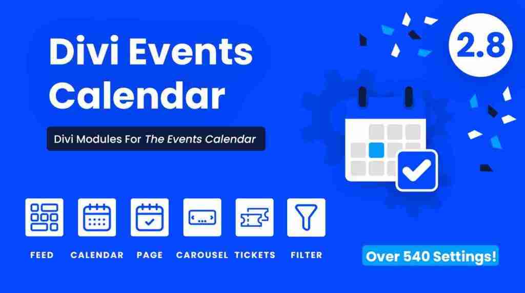 Divi events calendar.
